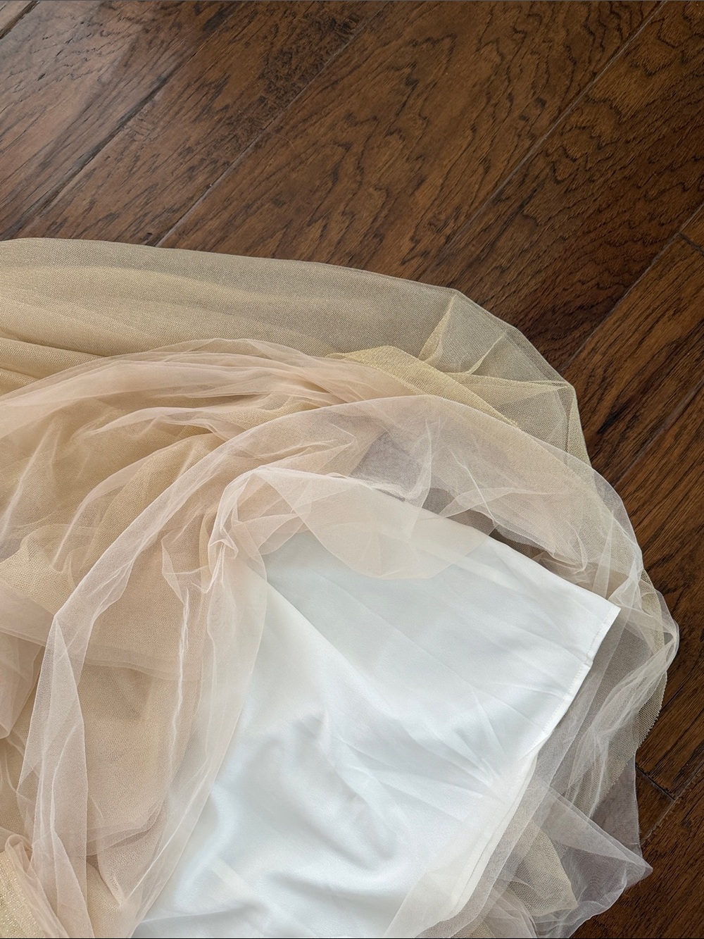 J. Crew Cream A-Line Tulle Midi Skirt - Picture 5 of 6